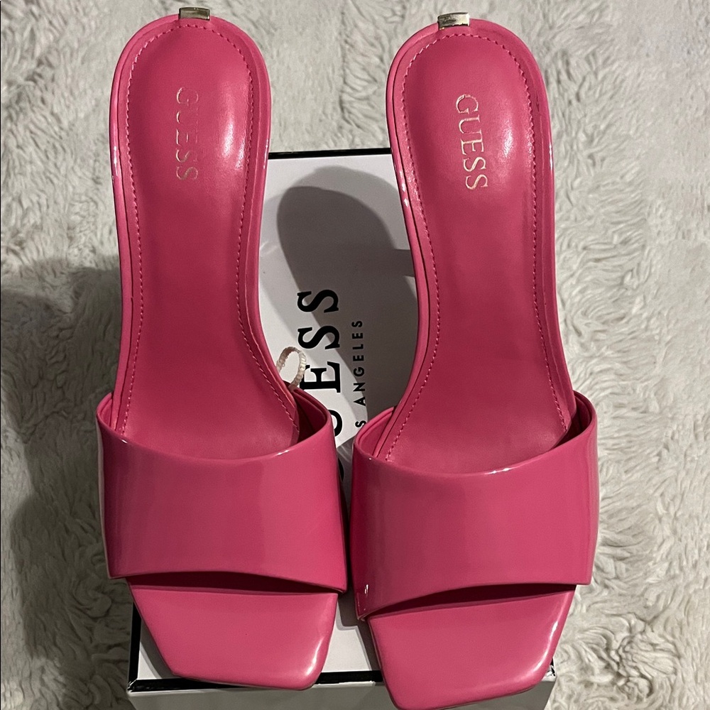 Guess Women's Vibrant Pink Heels - Picture 1 of 5